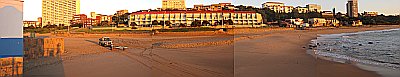 Inyoni Rocks Cabanas early morning panoramic view from the rock pool